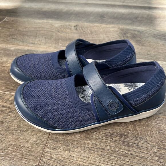 Alegria Traq Qutie Crochet Navy Mary Jane Walking Shoes Size 41 US 10.5 Smart - Picture 5 of 11